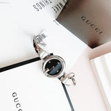  Shop Authentic Gucci Guccissima Black Dial Silver Steel Strap Watch For Women - YA134301 - Luxxuri