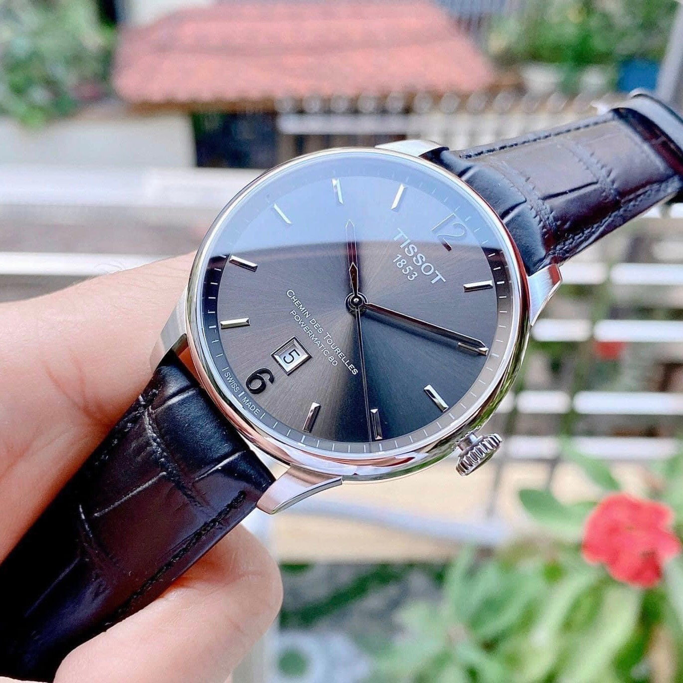  Shop Authentic Tissot Chemin Des Tourelles Powermatic 80 Black Dial Black Leather Strap Watch For Men - T099.407.16.447.00 - Luxxuri