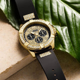  Shop Authentic Guess Frontier Crystals Black Dial Black Silicone Strap Watch For Men - W1132G1 - Luxxuri