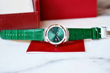  Shop Authentic Salvatore Ferragamo F-80 Classic Green Dial Green Leather Strap Watch for Men - SFDT00519 - Luxxuri