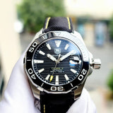  Shop Authentic Tag Heuer Aquaracer Calibre 5 Automatic Black Dial Black Nylon Strap Watch for Men - WAY211A.FC6362 - Luxxuri