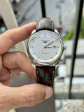  Shop Authentic Longines Master Collection Automatic 40mm White Dial Brown Leather Strap Watch for Men - L2.793.4.77.3 - Luxxuri