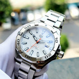  Shop Authentic Tag Heuer Aquaracer White Dial Watch for Men - WAY2013.BA0927 - Luxxuri