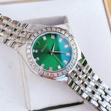  Shop Authentic Bulova Phantom Classic Baguette Green Dial Silver Steel Strap Watch for Men - 96A253 - Luxxuri