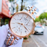  Shop Authentic Tissot Carson Premium Chronograph White Dial Two Tone Steel Strap Watch For Men - T122.417.22.011.00 - Luxxuri