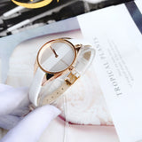  Shop Authentic Calvin Klein Rebel White Grey Dial White Leather Strap Watch for Women - K8P236L6 - Luxxuri