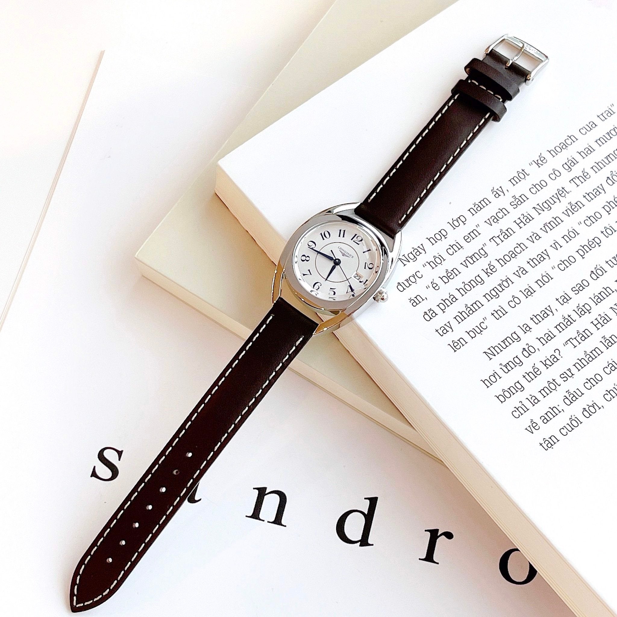 Longines Equestrian Silver Dial Watch for Women - L6.136.4.73.2