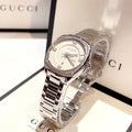  Shop Authentic Gucci GG2570 Diamonds White Dial Silver Steel Strap Watch For Women - YA142506 - Luxxuri