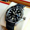  Shop Authentic Tag Heuer Aquaracer Calibre 5 Automatic Black Dial Black Rubber Strap Watch for Men -  WAY211A.FT6151 - Luxxuri