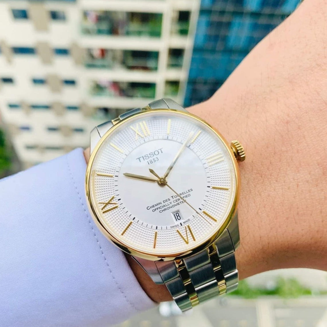  Shop Authentic Tissot Chemin Des Tourelles Powermatic 80 Cosc Silver Dial Two Tone Steel Strap Watch For Men - T099.408.22.038.00 - Luxxuri