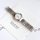  Shop Authentic Gucci G Timeless Silver Dial Silver Steel Strap Watch For Women - YA126501 - Luxxuri