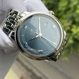  Shop Authentic Omega De Ville Prestige Co-Axial Blue Dial Silver Steel Strap Watch for Men - 424.10.40.20.03.002 - Luxxuri