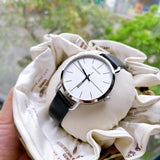  Shop Authentic Calvin Klein Evan White Dial Black Leather Strap Watch for Women - K7B231CY - Luxxuri