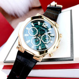  Shop Authentic Guess Edge Chronograph Green Dial Black Leather Strap Watch For Men - GW0492G3 - Luxxuri