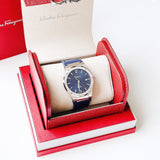  Shop Authentic Salvatore Ferragamo F-80 Classic Blue Dial Blue Leather Strap Watch for Men - SFDT00719 - Luxxuri