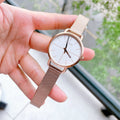  Shop Authentic Calvin Klein Even White Dial Rose Gold Mesh Bracelet Watch for Women - K7B23626 - Luxxuri