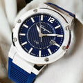  Shop Authentic Salvatore Ferragamo F-80 Blue Dial Blue Rubber Strap Watch For Men - SFHY01022 - Luxxuri