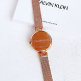  Shop Authentic Calvin Klein Authentic Silver Dial Rose Gold Mesh Bracelet Watch for Women - K8G23626 - Luxxuri