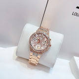  Shop Authentic Guess Moonlight Multi Function Diamonds White Dial Rose Gold Steel Strap Watch for Women - GW0320L3 - Luxxuri