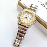  Shop Authentic Versace Chain Reaction Quartz White Dial Two Tone Steel Strap Watch for Men - VEDY00519 - Luxxuri