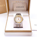  Shop Authentic Versace Chain Reaction Quartz White Dial Two Tone Steel Strap Watch for Men - VEDY00519 - Luxxuri