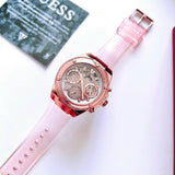  Shop Authentic Guess Athena Rose Gold Dial Rose Gold Rubber Strap Watch for Women - GW0409L3 - Luxxuri