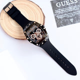 Shop Authentic Guess Phoenix Multifunction Black Dial Black Silicone Strap Watch For Men - GW0203G8 - Luxxuri