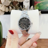  Shop Authentic Fossil Rye Automatic Skeleton Silver Dial Silver Steel Strap Watch for Women - BQ3753 - Luxxuri