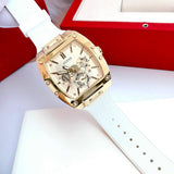  Shop Authentic Guess Phoenix Multifunction Gold Dial White Leather Strap Watch for Men - GW0202G6 - Luxxuri
