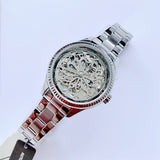  Shop Authentic Fossil Rye Automatic Skeleton Silver Dial Silver Steel Strap Watch for Women - BQ3753 - Luxxuri