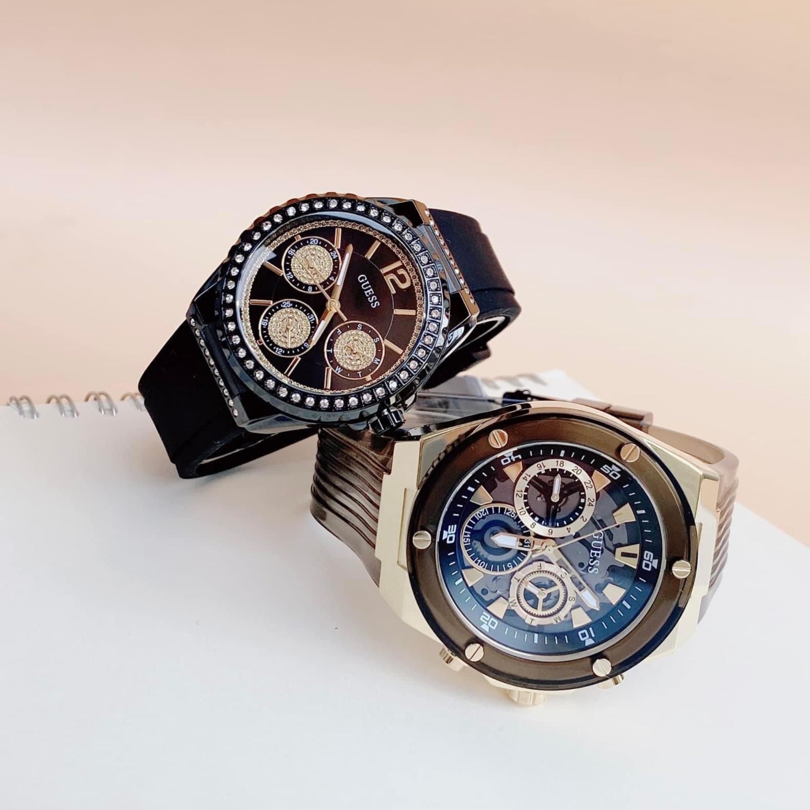  Shop Authentic Guess Poseidon Chronograph Black Dial Black Silicone Strap Watch For Men - GW0425G1 - Luxxuri