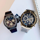  Shop Authentic Guess Poseidon Chronograph Black Dial Black Silicone Strap Watch For Men - GW0425G1 - Luxxuri