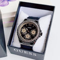  Shop Authentic Guess Starlight Black Dial Black Rubber Strap Watch for Women - W0846L1 - Luxxuri