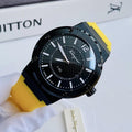  Shop Authentic Salvatore Ferragamo F-80 Classic Black Dial Yellow Rubber Strap Watch for Men - SFHY01522 - Luxxuri