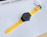  Shop Authentic Salvatore Ferragamo F-80 Classic Black Dial Yellow Rubber Strap Watch for Men - SFHY01522 - Luxxuri