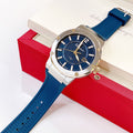  Shop Authentic Salvatore Ferragamo F-80 Blue Dial Blue Rubber Strap Watch For Men - SFHY01122 - Luxxuri