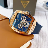  Shop Authentic Guess Phoenix Multifunction Blue Dial Blue Rubber Strap Watch for Men - GW0202G4 - Luxxuri
