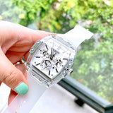  Shop Authentic Guess Phoenix Multi Function Silver Dial White Rubber Strap Watch for Men - GW0203G1 - Luxxuri