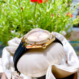  Shop Authentic Guess Cosmo Diamonds Gold Dial Black Rubber Strap Watch for Women - GW0034L1 - Luxxuri