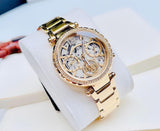  Shop Authentic Guess Solstice Diamonds Gold Dial Gold Steel Strap Watch for Women - GW0403L2 - Luxxuri