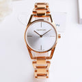  Shop Authentic Calvin Klein Dainty White Dial Rose Gold Steel Strap Watch for Women - K7L23646 - Luxxuri