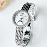  Shop Authentic Emporio Armani Rosa Quartz Mother of Pearl Dial Silver Steel Strap Watch For Women - AR11461 - Luxxuri