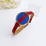  Shop Authentic Calvin Klein Rebel Blue Maroon Dial Maroon Leather Strap Watch for Women - K8P231UN - Luxxuri