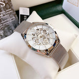  Shop Authentic Guess Tailor Multifunction Silver Dial Silver Mesh Bracelet Watch for Men - GW0368G1 - Luxxuri