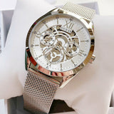  Shop Authentic Guess Tailor Multifunction Silver Dial Silver Mesh Bracelet Watch for Men - GW0368G1 - Luxxuri