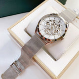  Shop Authentic Guess Tailor Multifunction Silver Dial Silver Mesh Bracelet Watch for Men - GW0368G1 - Luxxuri