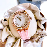  Shop Authentic Guess Cosmo Diamonds Silver Dial Pink Silicone Strap Watch for Women - GW0034L3 - Luxxuri