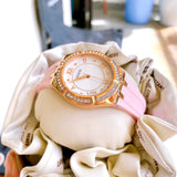  Shop Authentic Guess Cosmo Diamonds Silver Dial Pink Silicone Strap Watch for Women - GW0034L3 - Luxxuri
