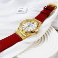  Shop Authentic Versace Greca Silver Dial Red Leather Strap Watch for Women - VEVH00420 - Luxxuri