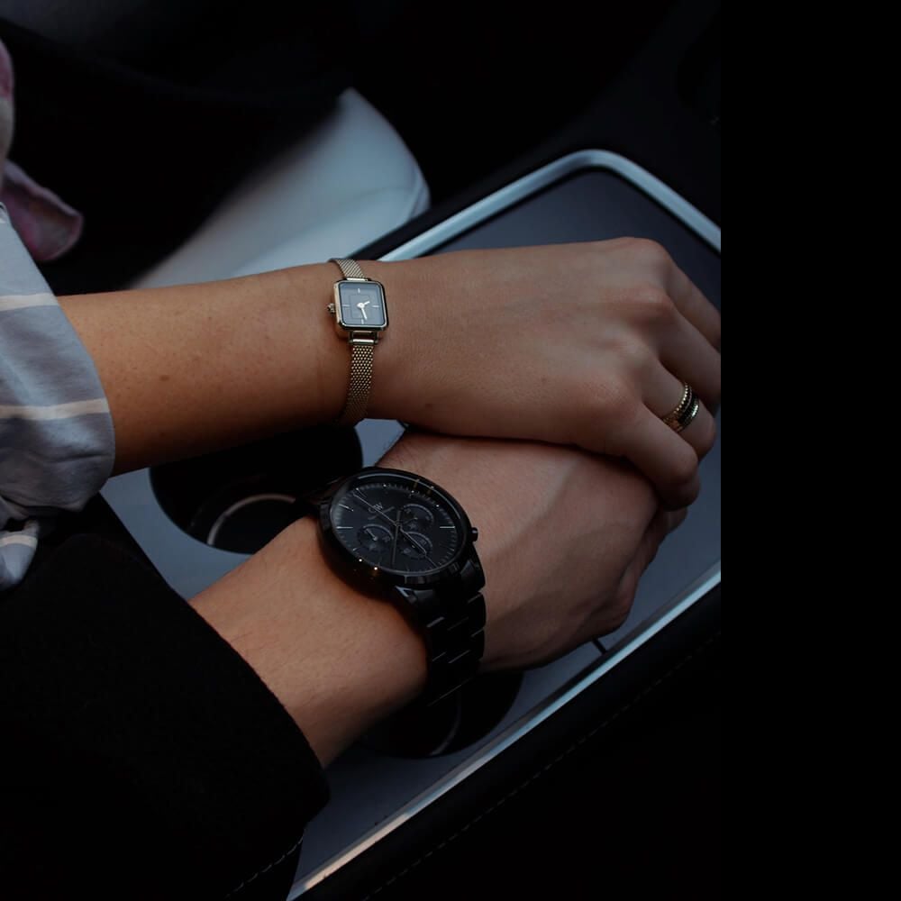  Shop Authentic Daniel Wellington Iconic Chronograph Black Dial Black Steel Strap Watch For Men - DW00100642 - Luxxuri